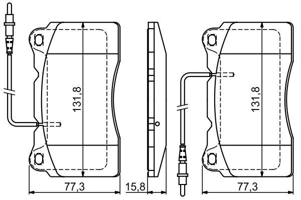 Kit de plaquettes de frein, frein à disque BOSCH 0986424738