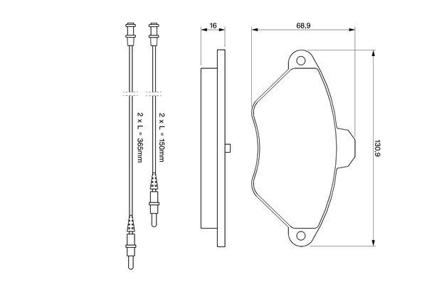Kit de plaquettes de frein, frein à disque BOSCH 0 986 424 278