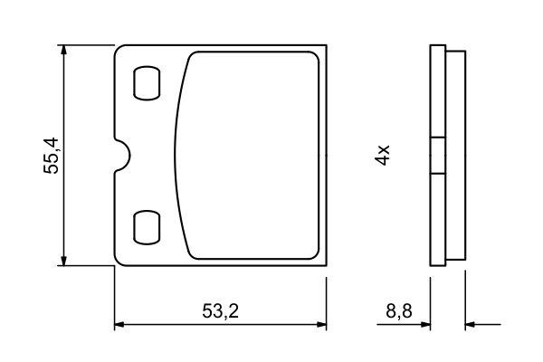 Kit de plaquettes de frein, frein à disque BOSCH 0 986 494 775