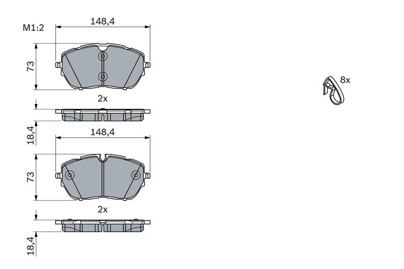Kit de plaquettes de frein, frein à disque BOSCH 0 986 494 946
