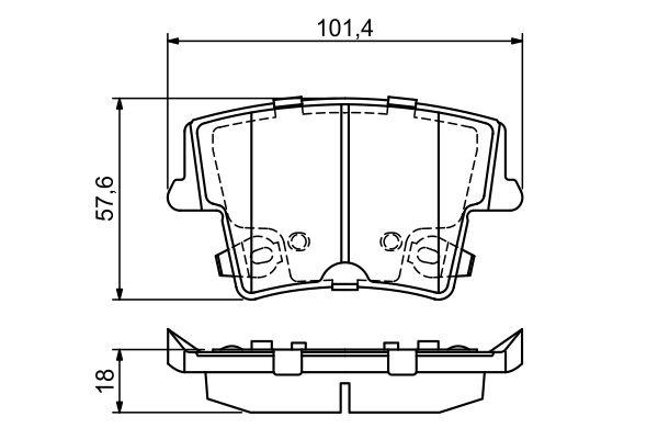 Kit de plaquettes de frein, frein à disque BOSCH 0 986 494 678