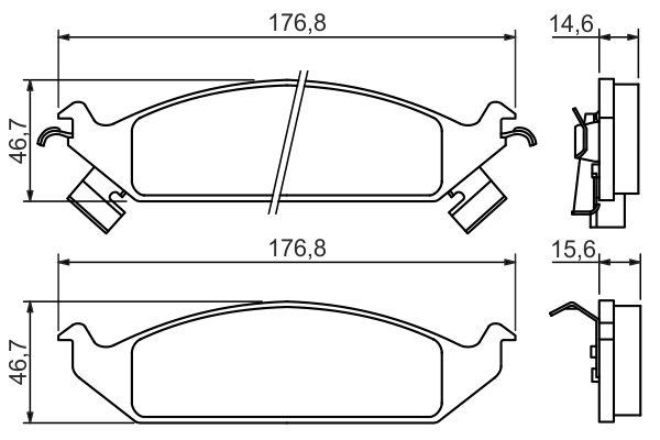 Kit de plaquettes de frein, frein à disque BOSCH 0 986 494 313