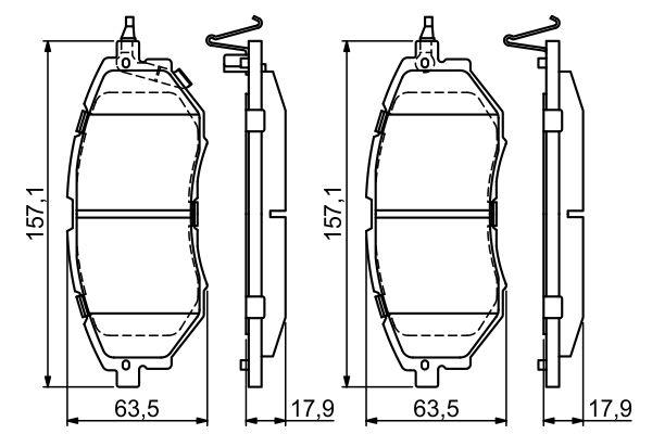 Kit de plaquettes de frein, frein à disque BOSCH 0 986 494 679