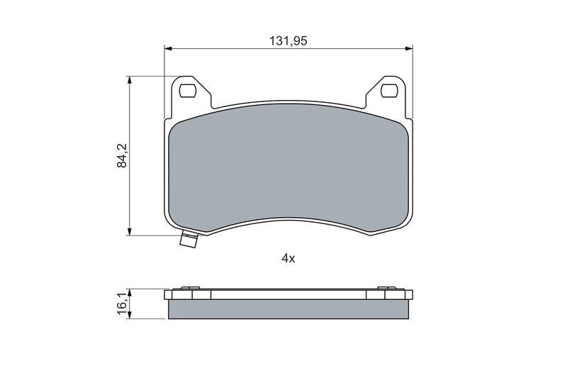 Kit de plaquettes de frein, frein à disque BOSCH 0 986 460 085