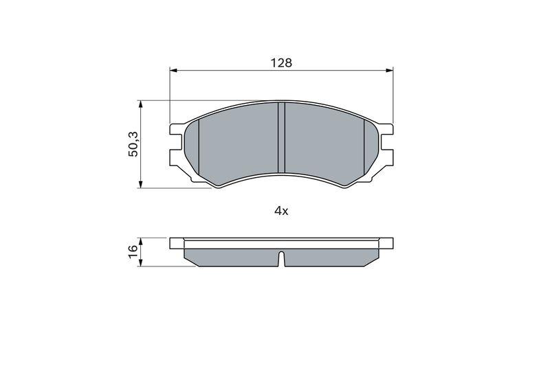 Kit de plaquettes de frein, frein à disque BOSCH 0 986 460 981
