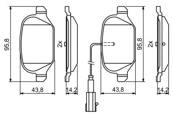 Kit de plaquettes de frein, frein à disque BOSCH 0 986 494 779