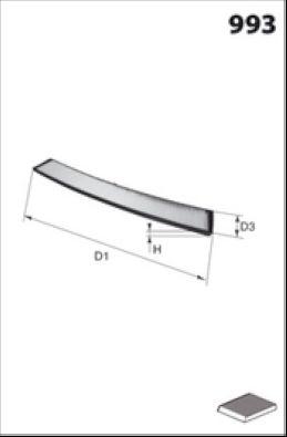 Filtre, air de l'habitacle MECAFILTER EKR7098