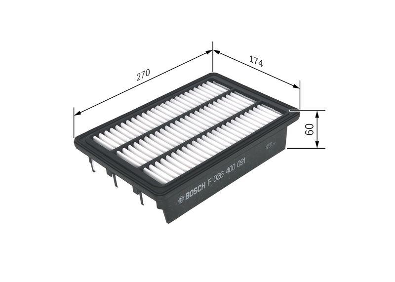 Filtre à air BOSCH F 026 400 091