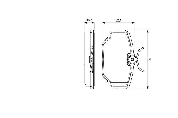 Kit de plaquettes de frein, frein à disque BOSCH 0986424564