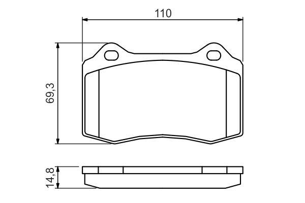 Kit de plaquettes de frein, frein à disque BOSCH 0 986 494 393