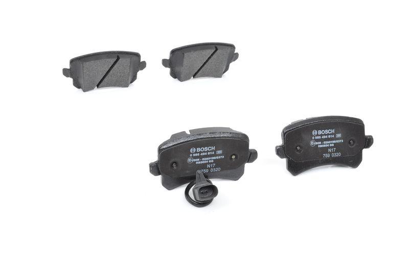 Kit de plaquettes de frein, frein à disque BOSCH 0 986 494 814