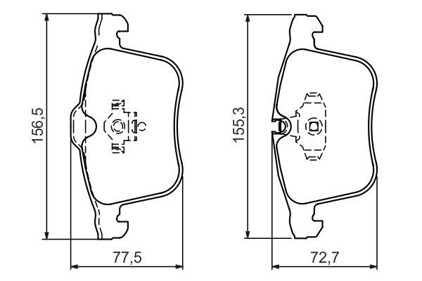 Kit de plaquettes de frein, frein à disque BOSCH 0 986 494 280