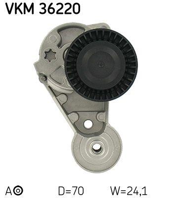 Tendeur de courroie, courroie trapézoïdale à nervures SKF VKM 36220