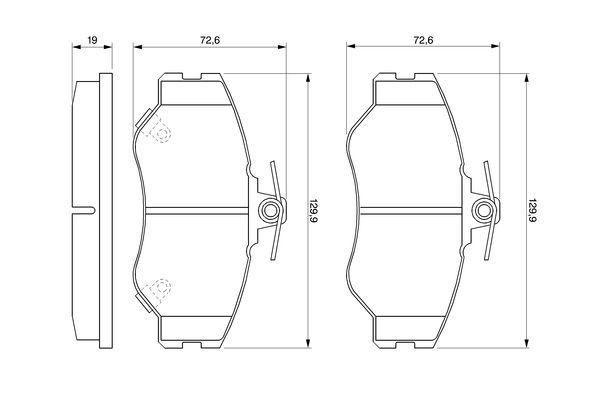 Kit de plaquettes de frein, frein à disque BOSCH 0 986 424 368