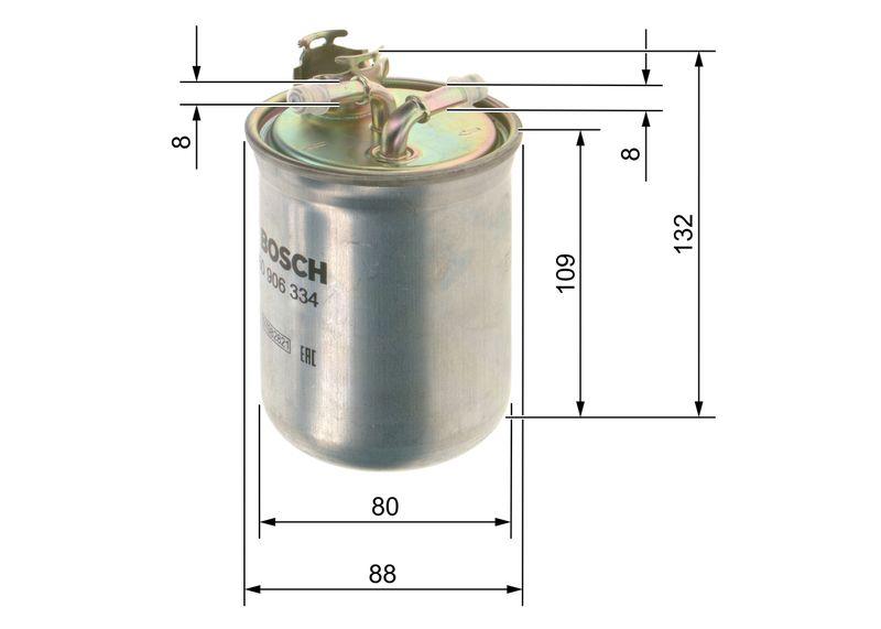 Filtre à carburant BOSCH 0 450 906 334
