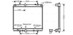 Radiateur, refroidissement du moteur AVA QUALITY COOLING PEA2275