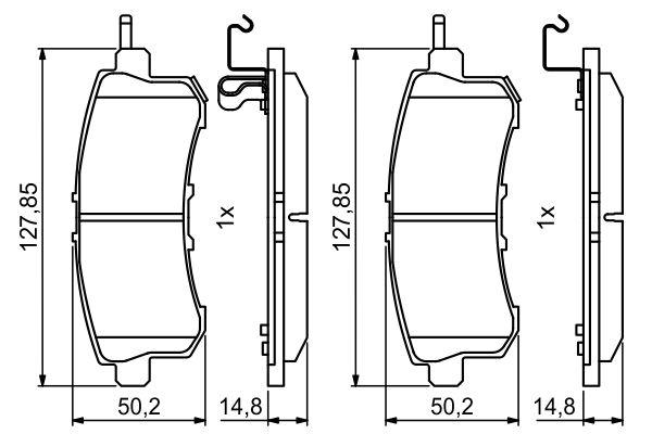 Kit de plaquettes de frein, frein à disque BOSCH 0 986 494 778