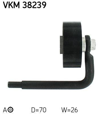 Tendeur de courroie, courroie trapézoïdale à nervures SKF VKM 38239