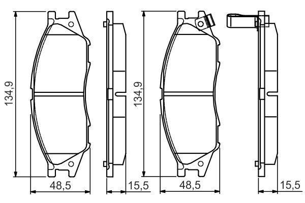Kit de plaquettes de frein, frein à disque BOSCH 0 986 495 146