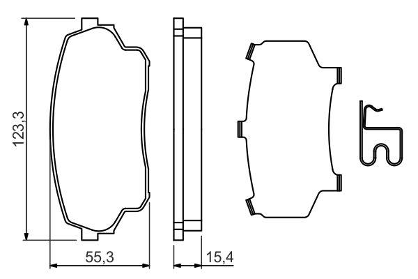 Kit de plaquettes de frein, frein à disque BOSCH 0 986 494 711
