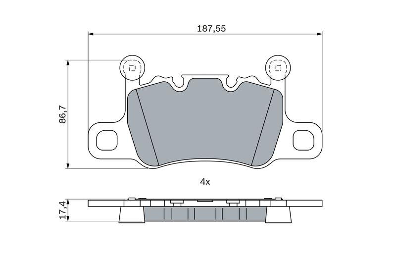 Kit de plaquettes de frein, frein à disque BOSCH 0 986 424 926