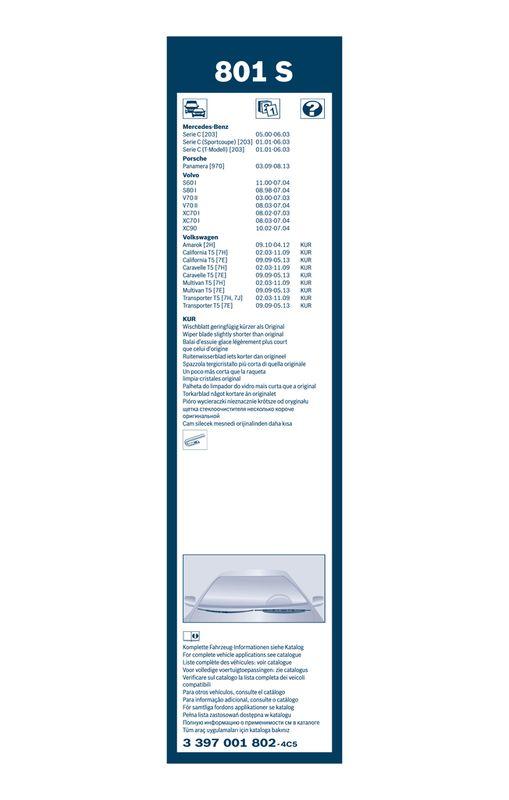 Balai d'essuie-glace BOSCH 3 397 001 802