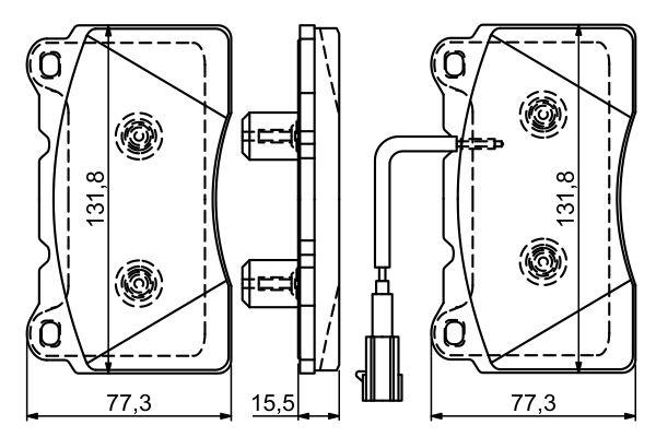 Kit de plaquettes de frein, frein à disque BOSCH 0 986 494 539