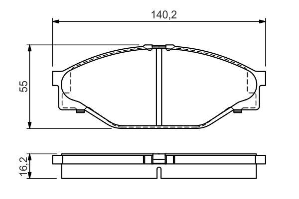 Kit de plaquettes de frein, frein à disque BOSCH 0 986 424 225
