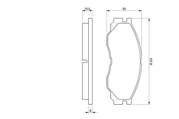Kit de plaquettes de frein, frein à disque BOSCH 0 986 424 572