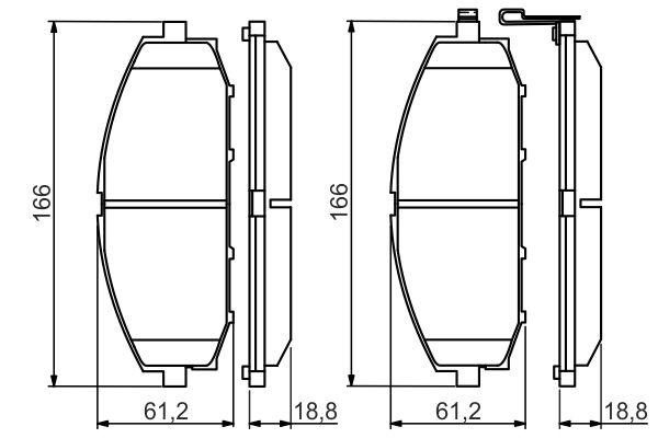 Kit de plaquettes de frein, frein à disque BOSCH 0 986 494 560