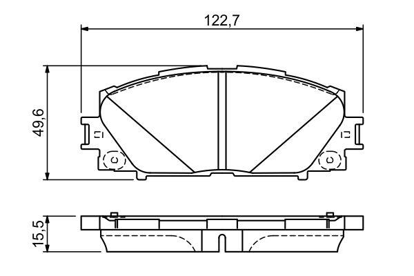 Kit de plaquettes de frein, frein à disque BOSCH 0 986 494 670