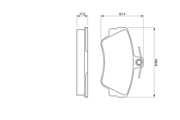 Kit de plaquettes de frein, frein à disque BOSCH 0 986 460 989