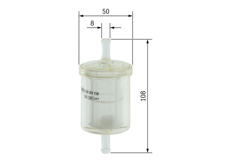 Filtre à carburant BOSCH 0 450 904 158