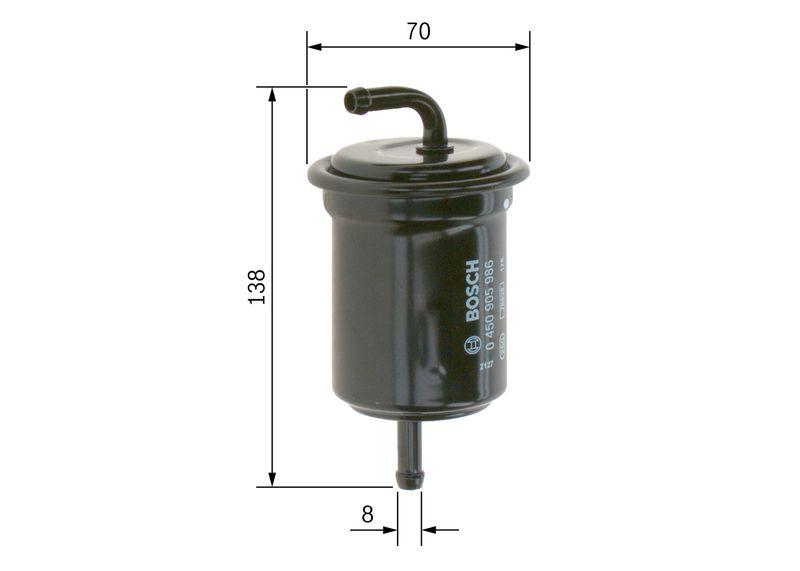 Filtre à carburant BOSCH 0450905986