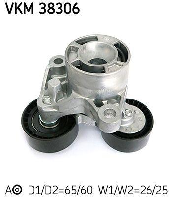 Tendeur de courroie, courroie trapézoïdale à nervures SKF VKM 38306