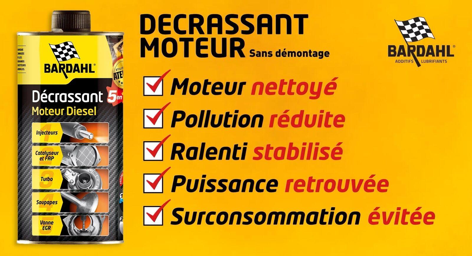 Décrassant moteur 5 en 1 Diesel - 500ml BARDAHL 2355