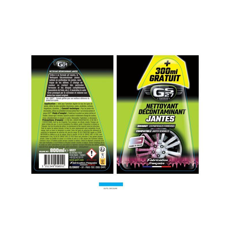 Nettoyant décontaminant jantes 800 ml - GS27 CL120317