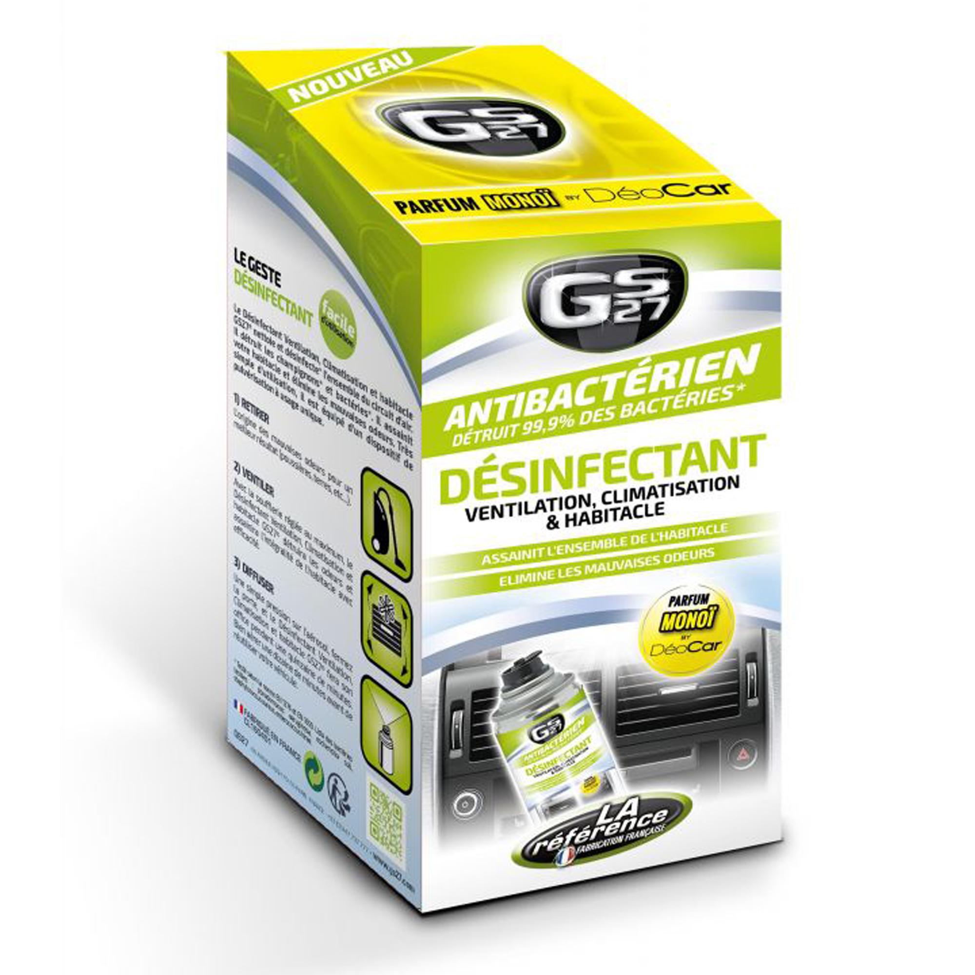 Désinfectant Ventilation, Climatisation et Habitacle nettoyant parfum monoi 125 ml - GS27 CL160431