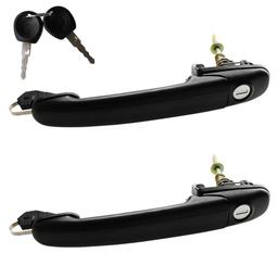 Poignée extérieure de porte avant gauche et droite + serrure + 4 clés pour Polo 6n PARTSLINE KC00070