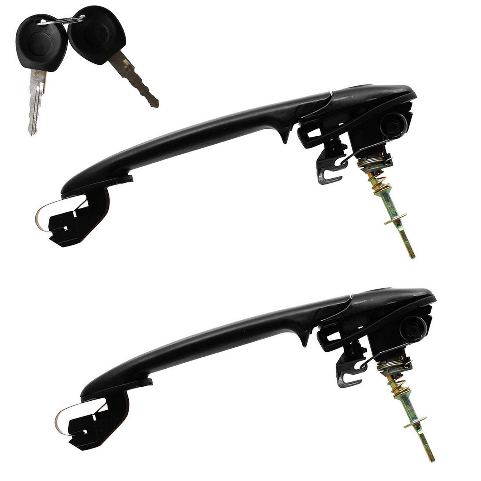 Poignée extérieure de porte avant gauche et droite + serrure + 4 clés pour Polo 6n PARTSLINE KC00070