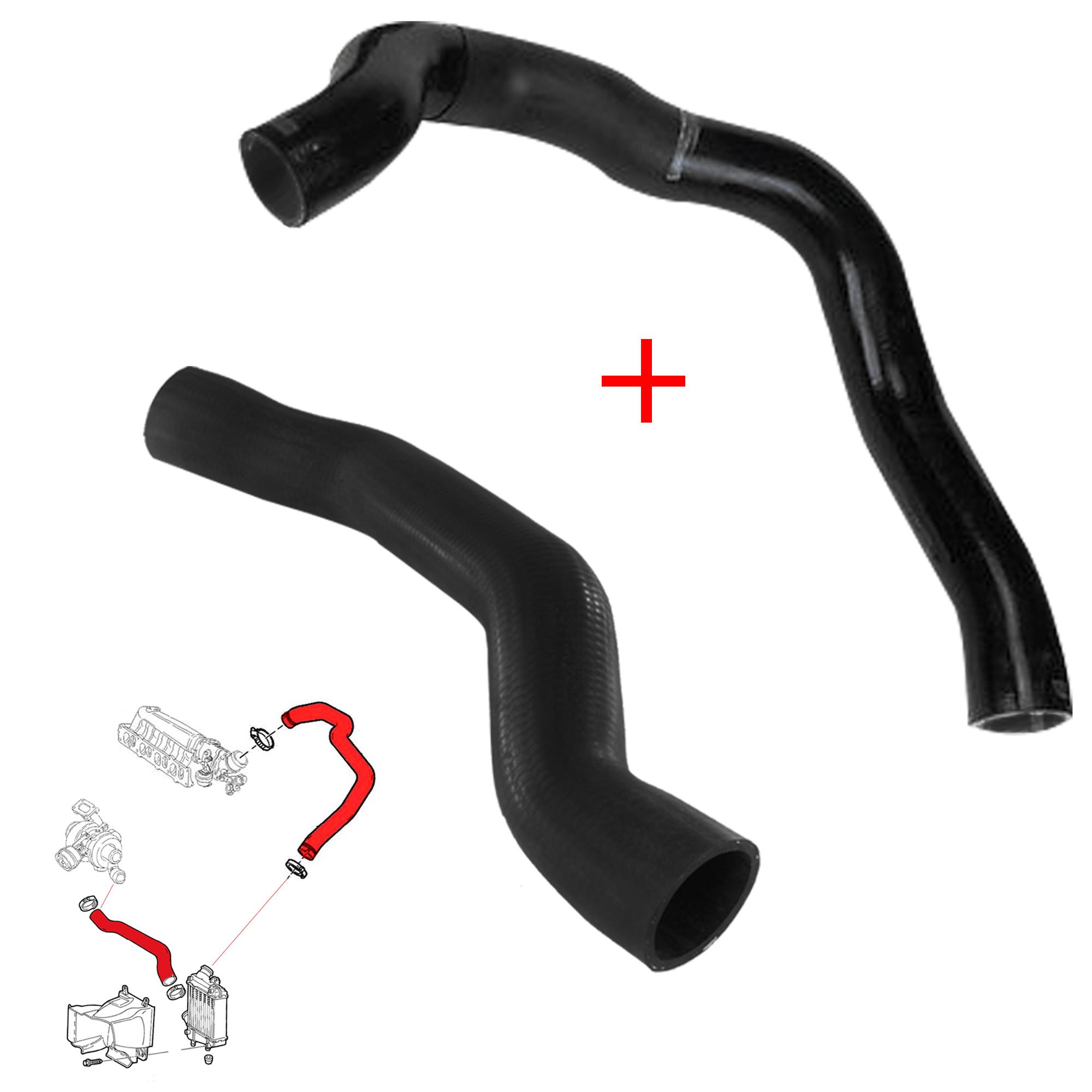 (Lot de 2) Durite d’échangeur de turbo pour Alfa 147, 156, GT 1.9 JTD 1.9 JTDM PARTSLINE KC00079