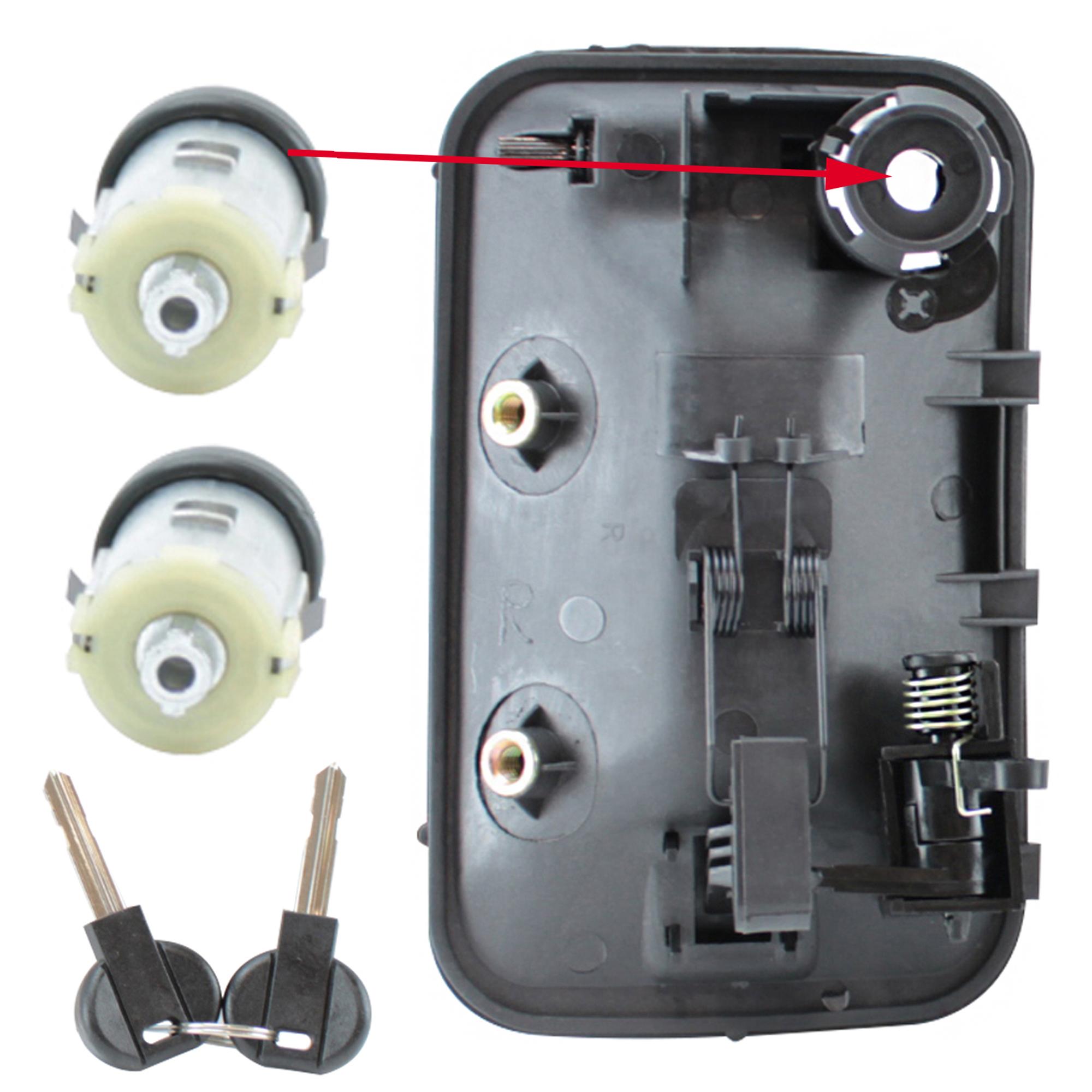 Poignee porte laterale droite avec barillets pour Jumpy Scudo Expert PARTSLINE KC00117
