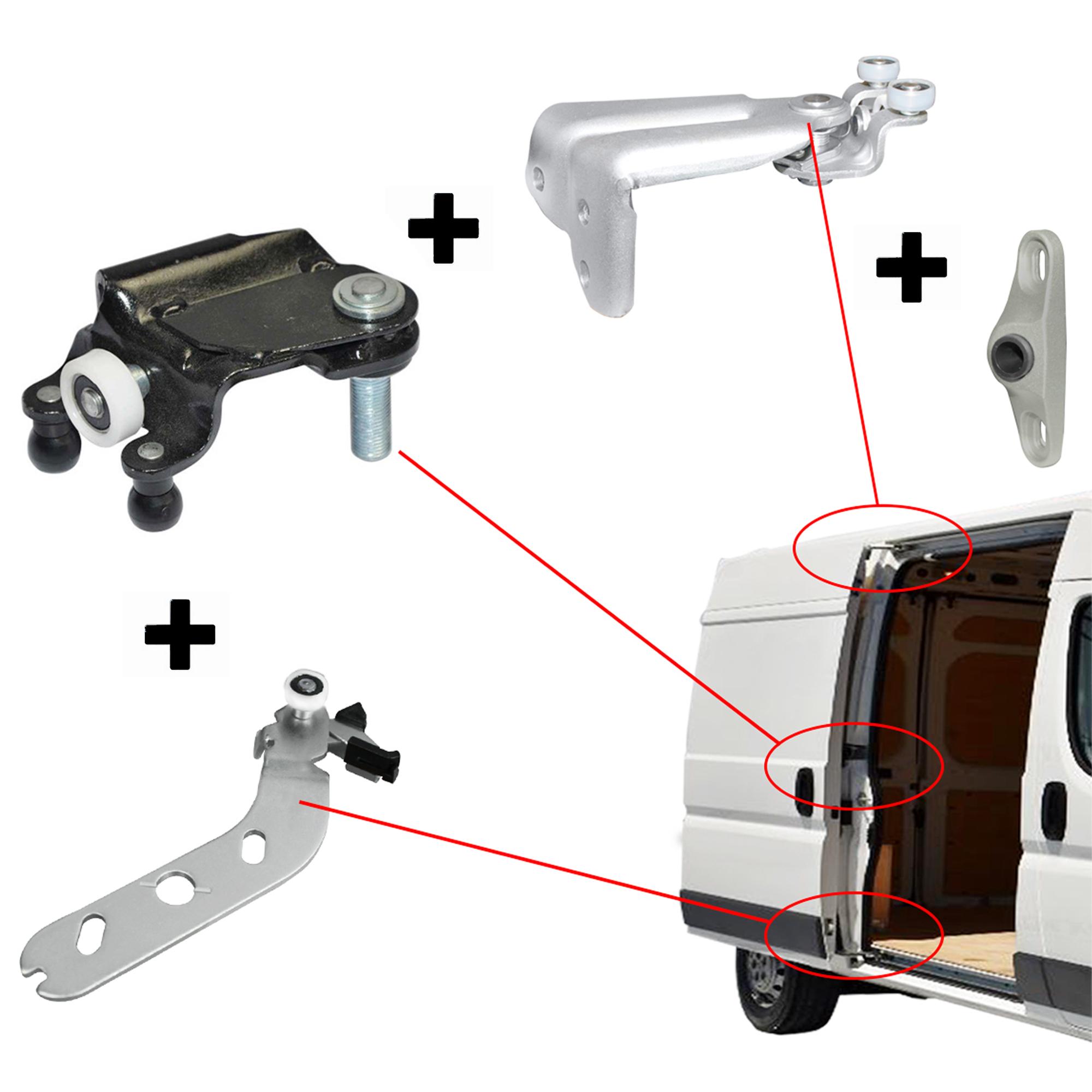 Kit galets porte latérale droite pour Jumper Ducato Boxer PARTSLINE KC00125