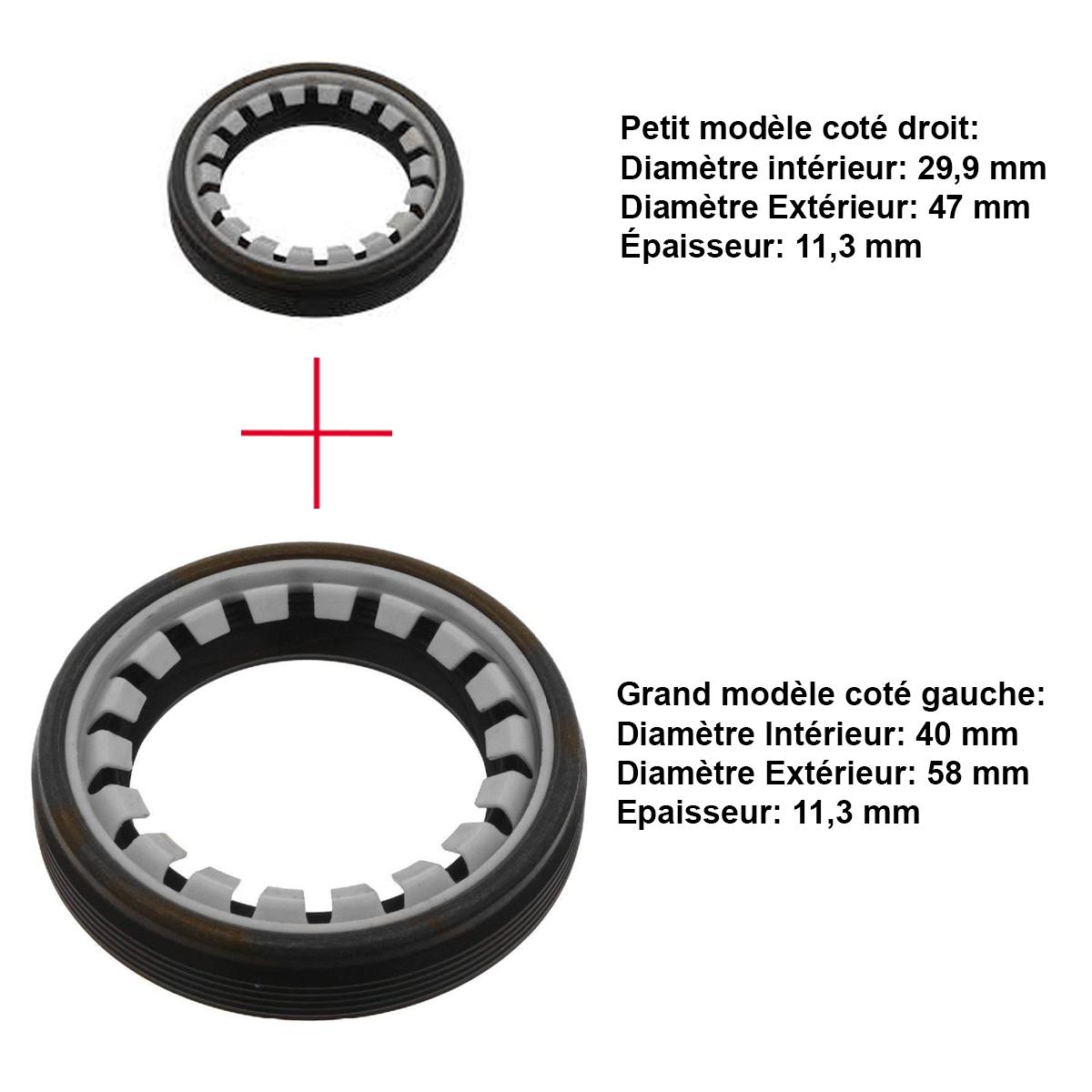 Joints spi de boite de vitesse côté gauche et droit pour Citroën, Fiat, Peugeot PARTSLINE KC00153