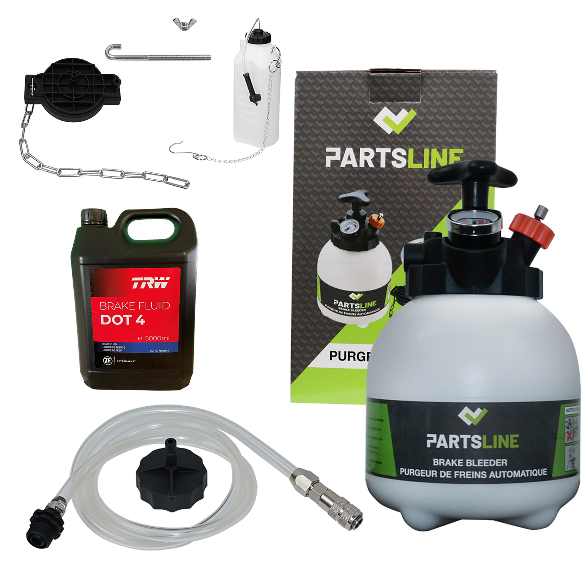 Purgeur de frein automatique 3L bouteille récupération Bidon 5L liquide DOT4 PARTSLINE KC00186