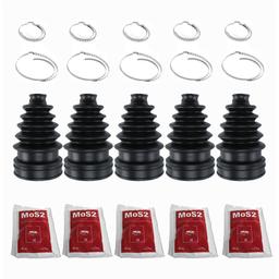 (Lot de 5) Soufflet de cardan universel coté roue avec graisse + 2 colliers PARTSLINE KC00191