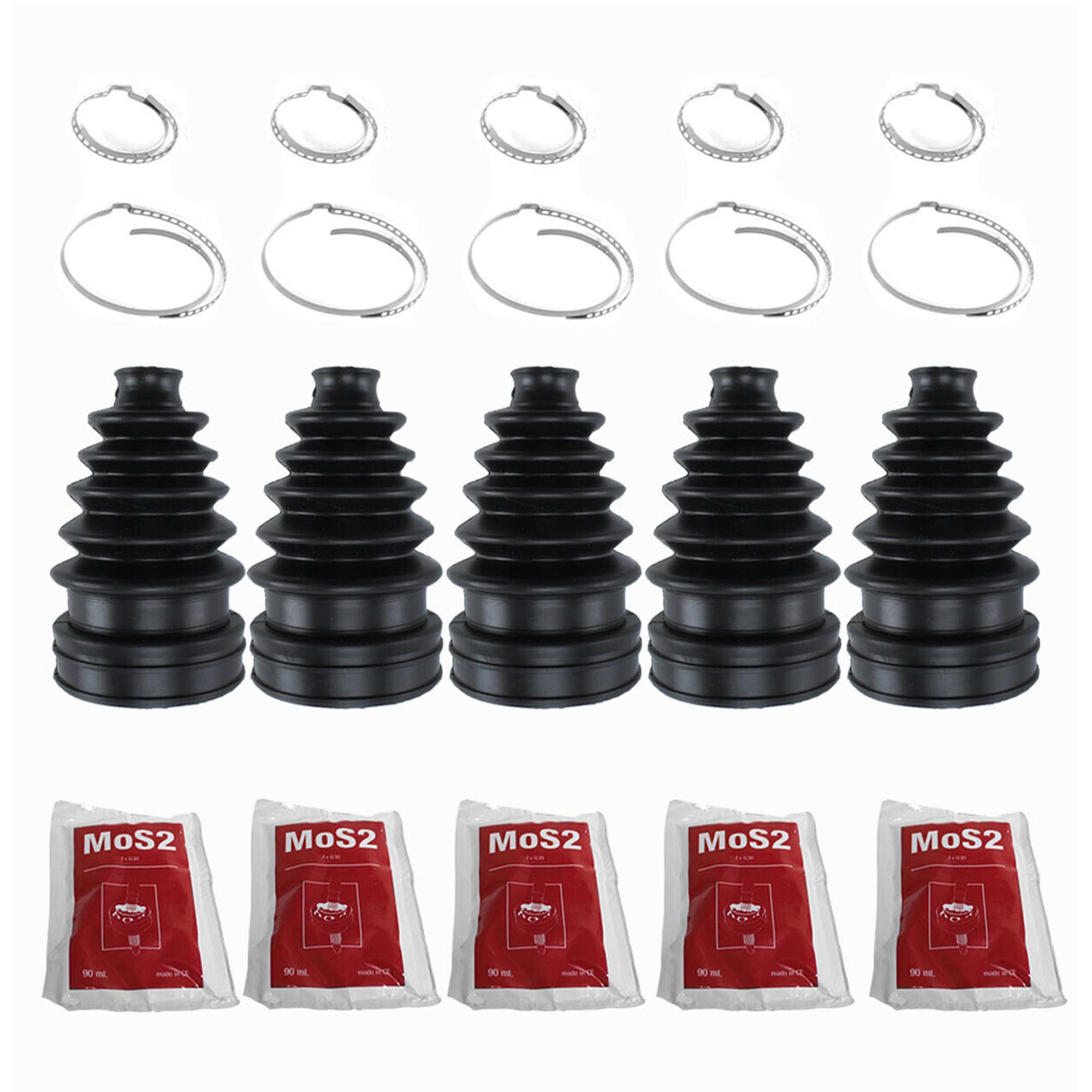 (Lot de 5) Soufflet de cardan universel coté roue avec graisse + 2 colliers PARTSLINE KC00191