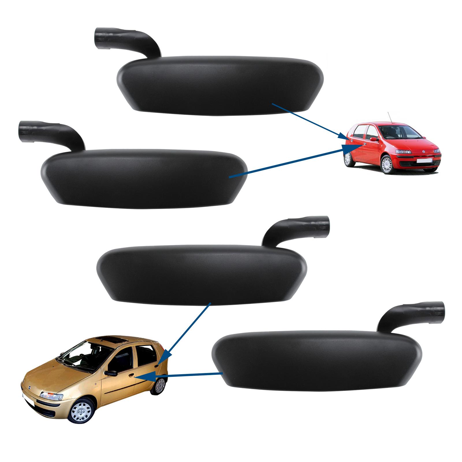 Kit 4 poignees exterieures de porte avant arriere pour Fiat Punto Punto Evo PARTSLINE KC00237