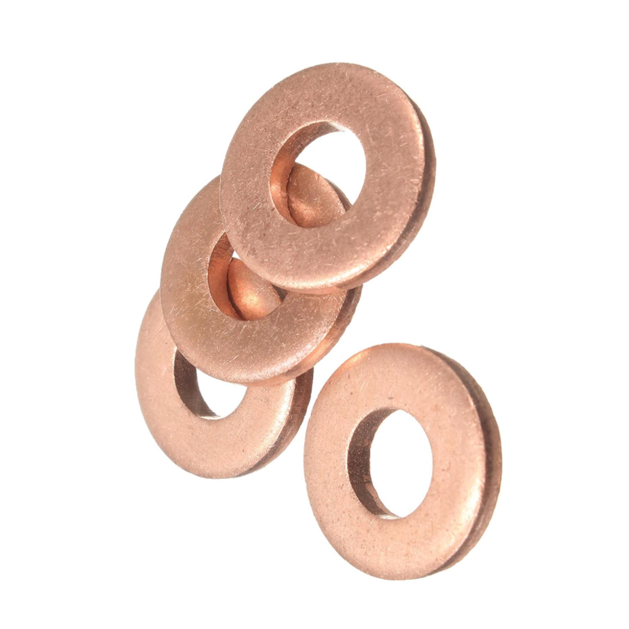 4x joint cuivre d'injecteur compatible avec moteurs 1,6 HDi, TDCi 90, 110 PARTSLINE KC00273