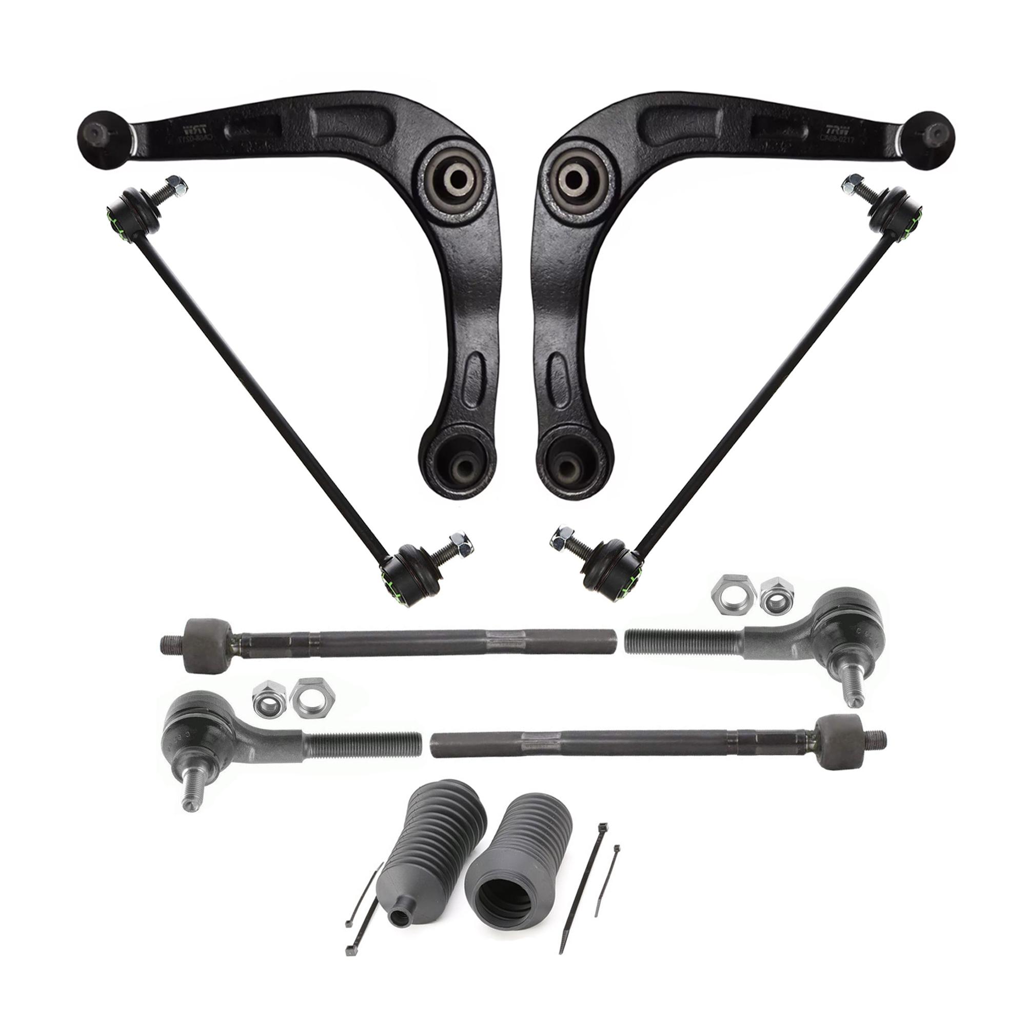 Kit Bras de suspension + Rotule de direction axiale + soufflets pour Peugeot 206 PARTSLINE KC00278